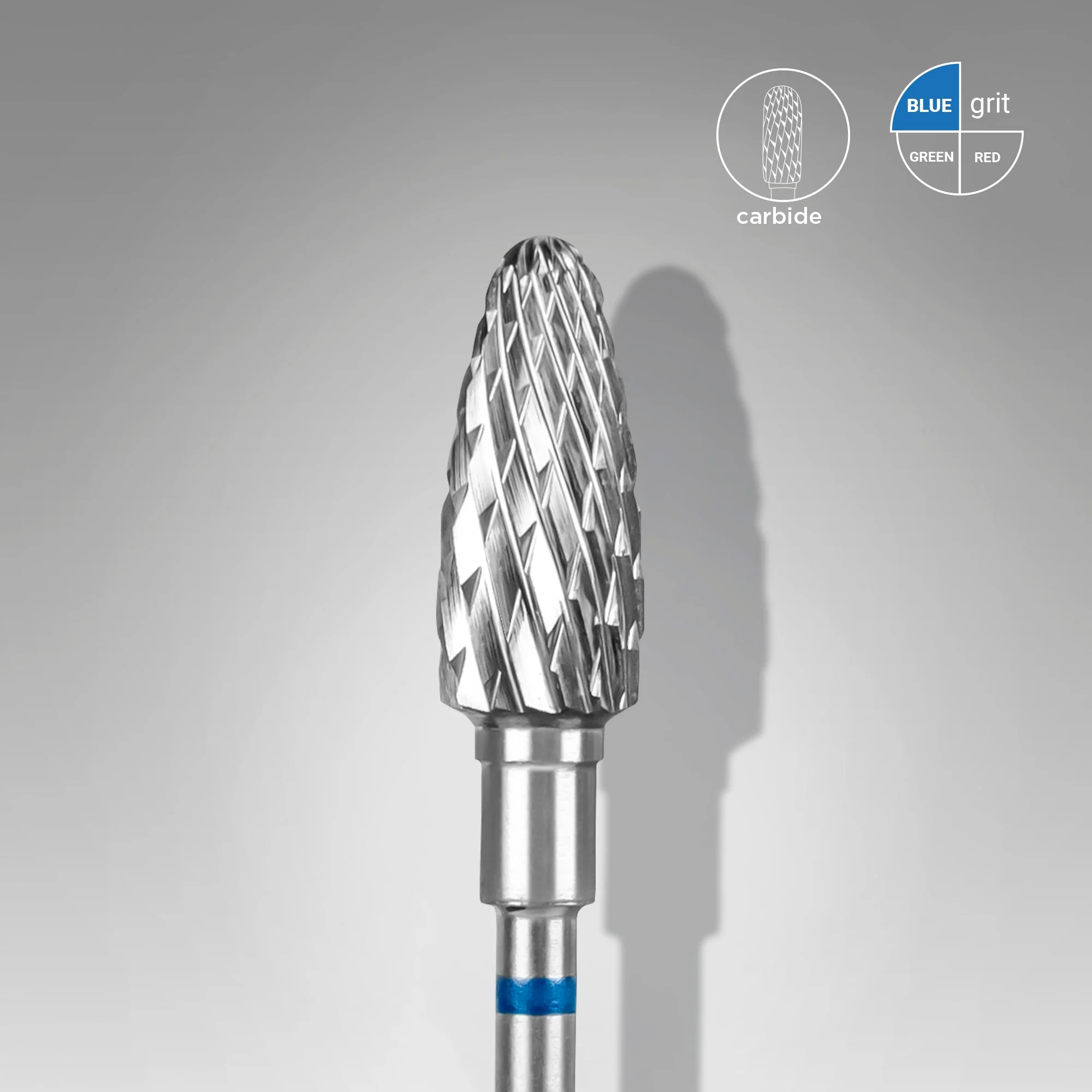STALEKS EXPERT Frez z węglików spiekanych „kukurydza” niebieski, średnica 6 mm, część robocza 14 mm