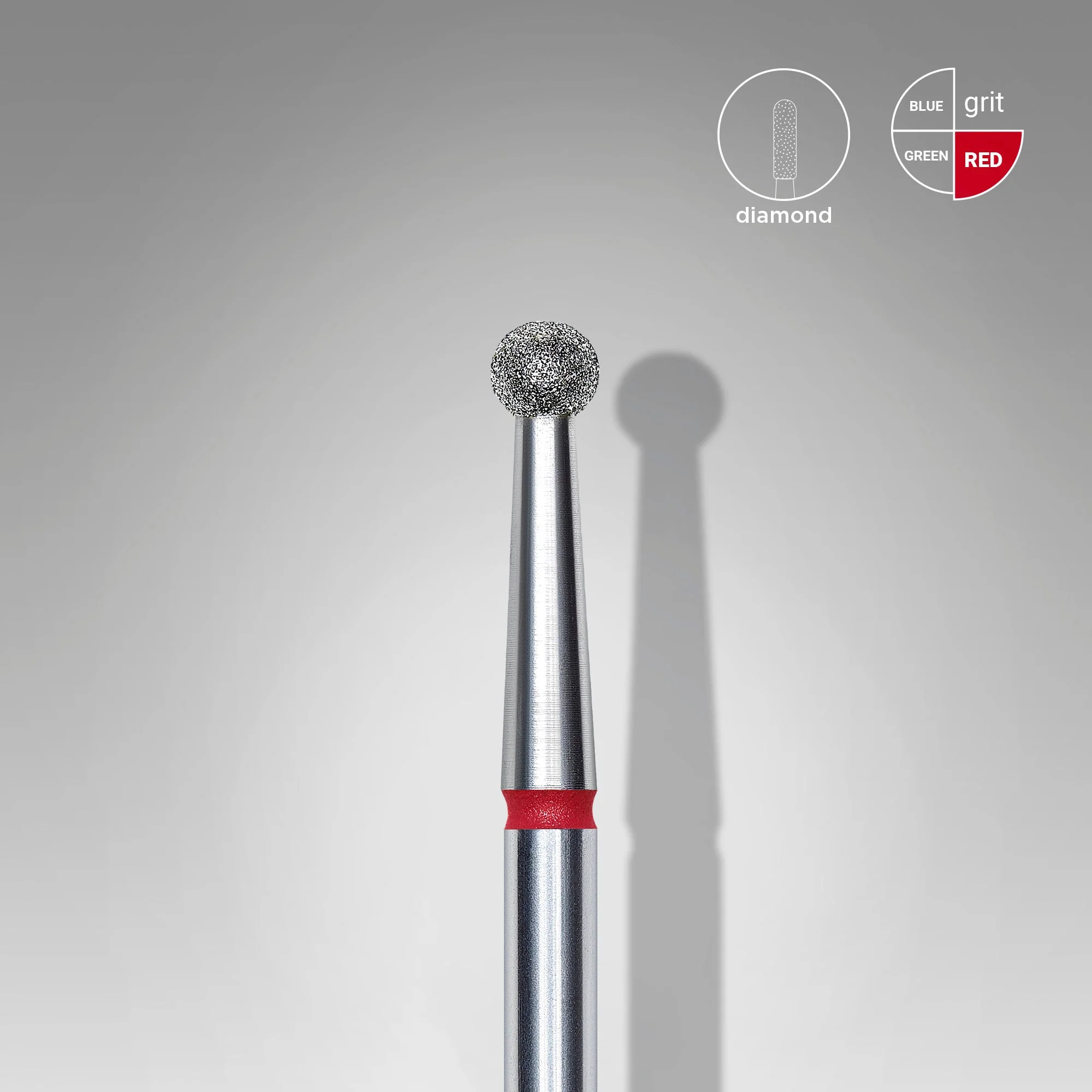 STALEKS EXPERT Freza diamentowa „Kula” czerwona, średnica 2,7 mm