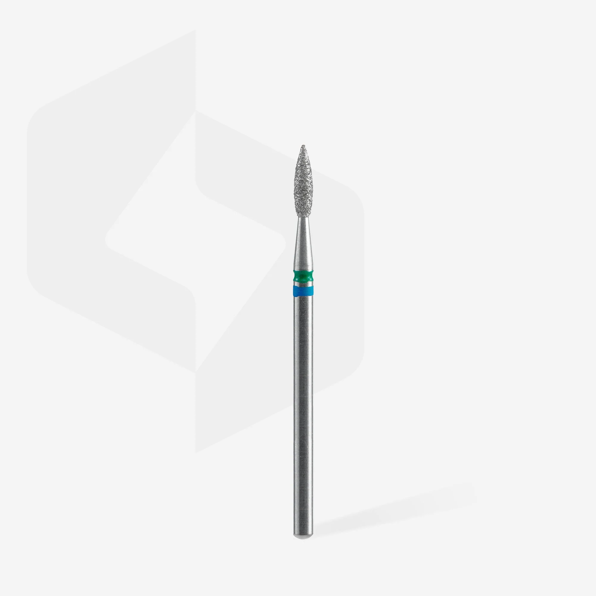 STALEKS EXPERT Frez diamentowy DUO „płomień” niebiesko-zielony, średnica 2,1 mm, część robocza 8 mm - Image 3