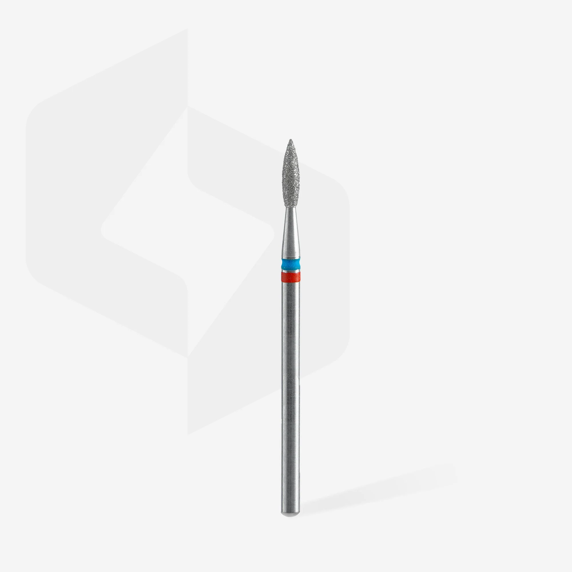 STALEKS EXPERT Frez diamentowy DUO „Płomień” czerwono-niebieski, średnica 2,1 mm, część robocza 8 mm - Image 2