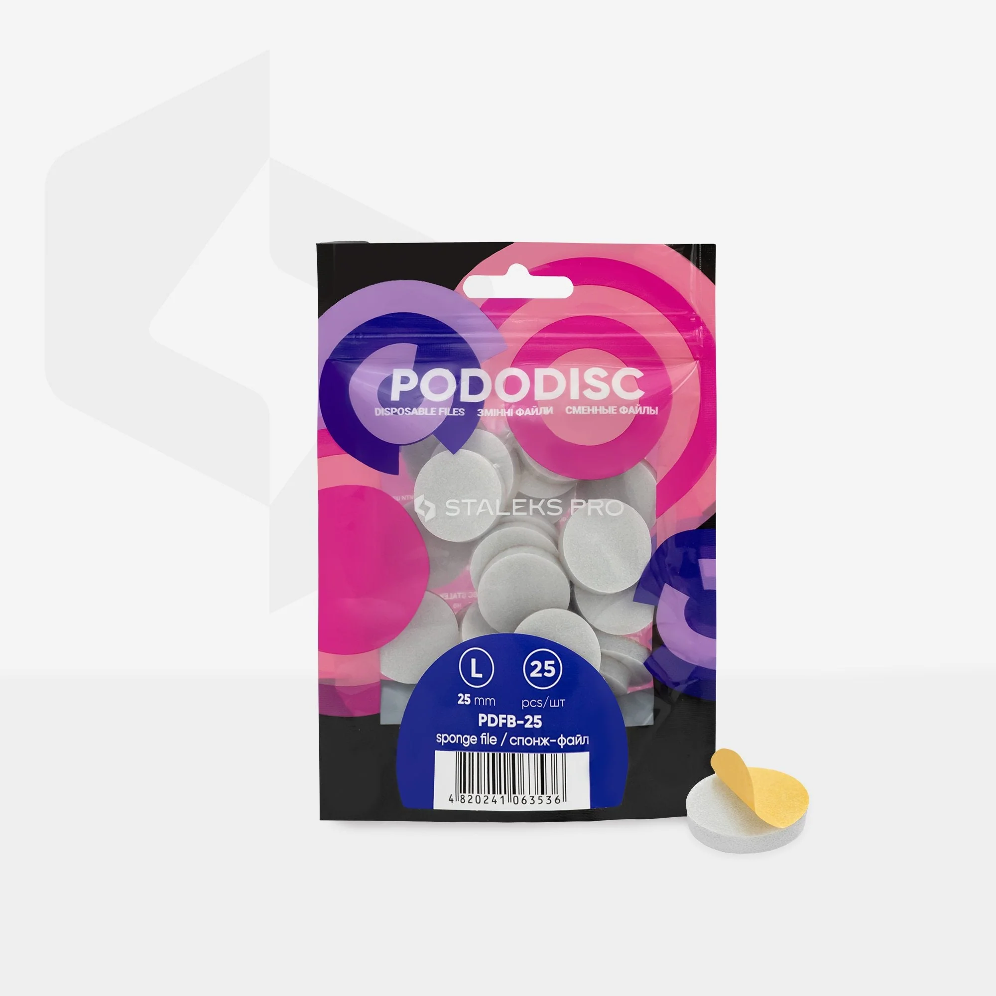 STALEKS EXPERT 25 PODODISC L Pilniki-gąbki do dysku pedicure 25 mm (25 szt.) - Image 3