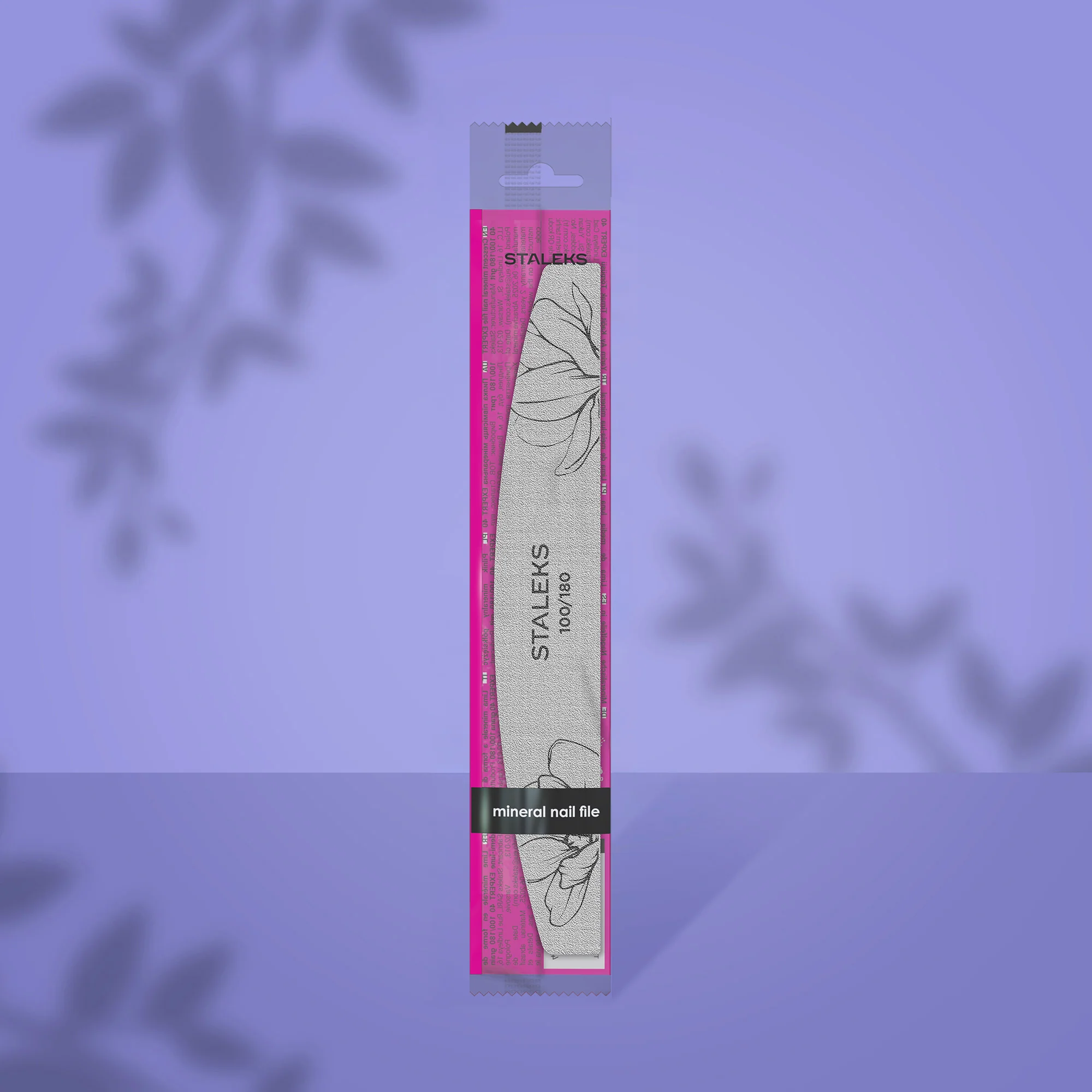 STALEKS EXPERT 40 Mineralny pilnik do paznokci półksiężyc, 100/180 grit (1 szt)