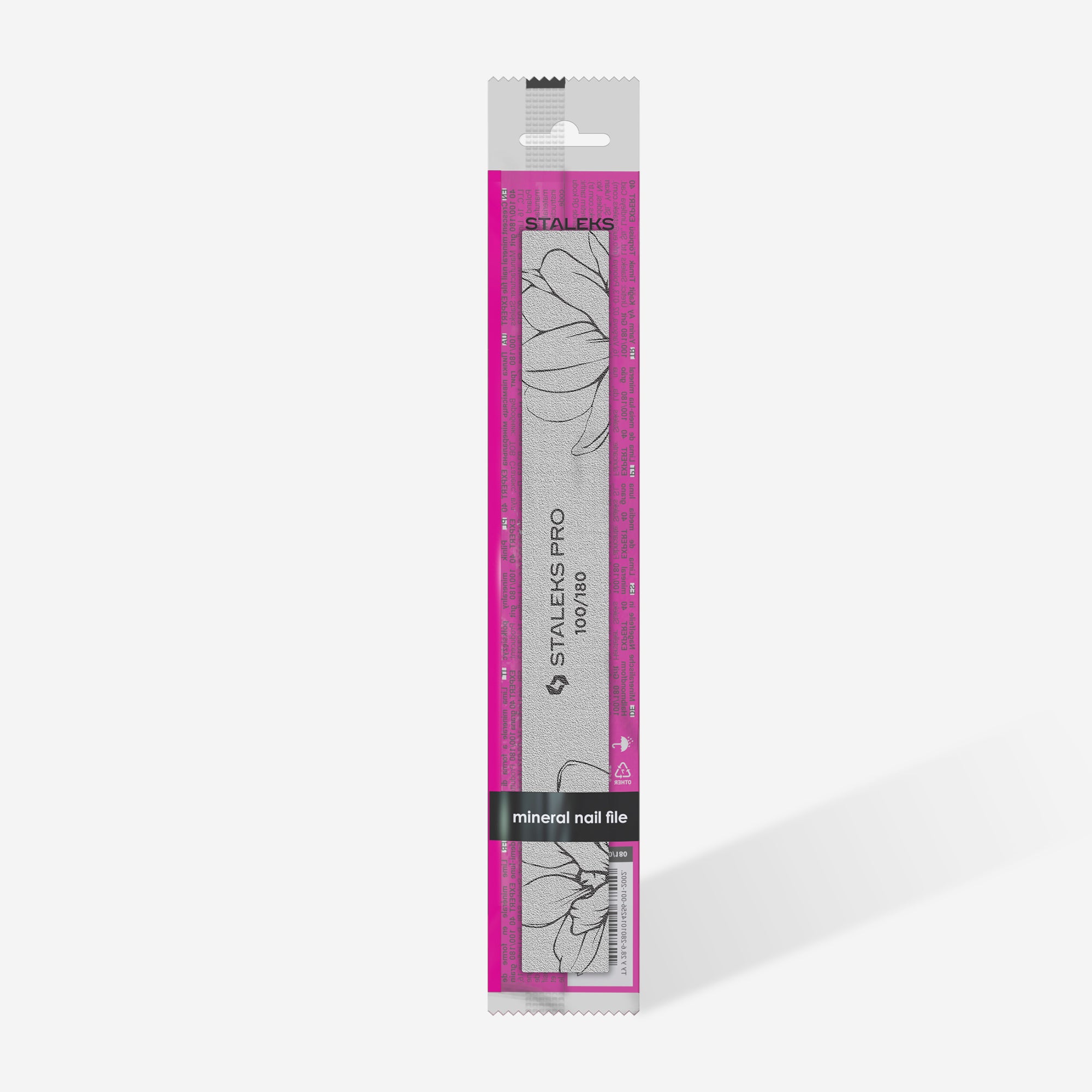 STALEKS EXPERT 20 Mineralny pilnik do paznokci prosta, 100/180 grit (1 szt) - Image 2