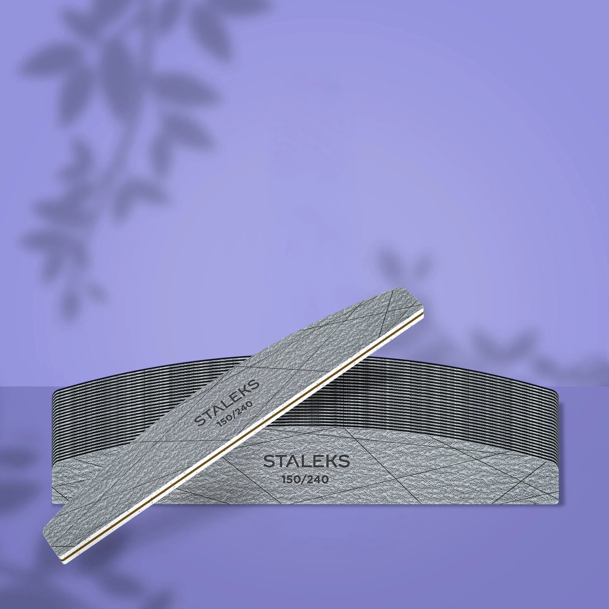 STALEKS SMART 40 Mineralny pilnik do paznokci w kształcie półksiężyca, ziarnistość 150/240 (25 szt.)