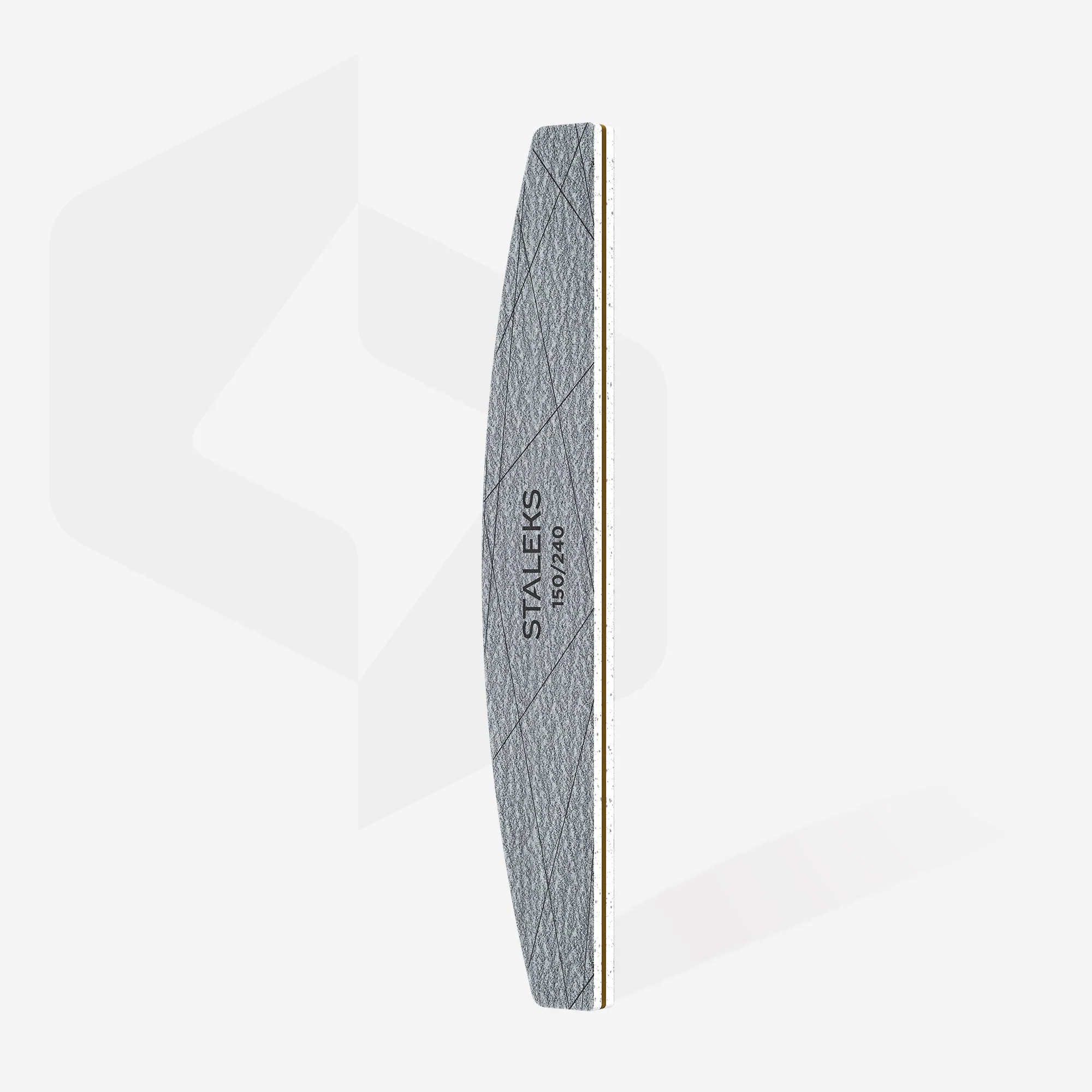 STALEKS SMART 40 Mineralny pilnik do paznokci w kształcie półksiężyca, ziarnistość 150/240 (25 szt.) - Image 2