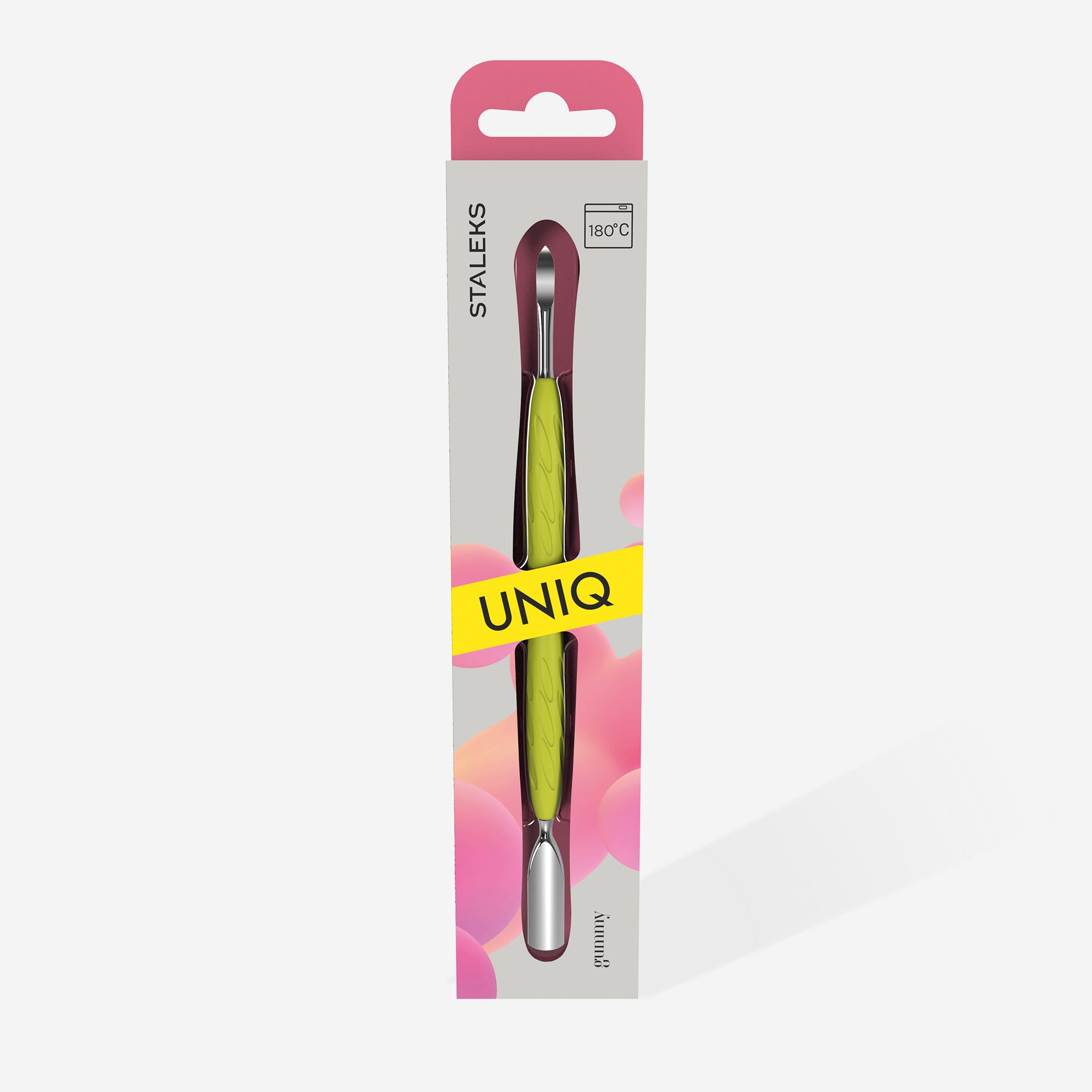 STALEKS UNIQ 10 TYPE 6 Gummy Pusher okrągły szeroki i pika (Żółty) - Image 4